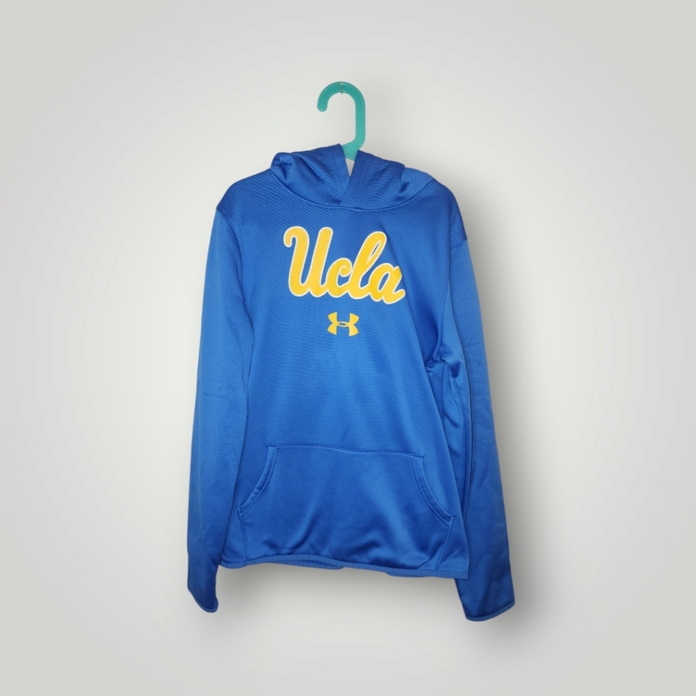 Under Armour UCLA Bruins Sweatshirt Youth XL Blue Hoodie Spellout Cold